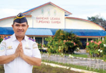 Bandara Tumbang Samba Overlay Landasan Pacu Huntal Purba, Kabandara Tumbang Samba
