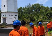 Ditjen Hubla Selenggarakan Padat Karya di Menara Suar Tanjung Intan