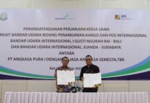 Angkasa Pura Airports dan PT JAS Kerja Sama Pengelola Kargo Dan Pos di Dua Bandara