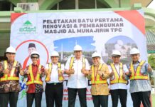 Plt Wali Kota Bekasi Hadiri Peletakkan Batu Pertama Renovasi dan Pembangunan Masjid Al-Muhajirin