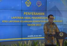 Kemenhub Tahun 2022 Kembali Raih Opini WTP 10 Kali Berturut-Turut