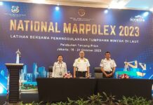 Latihan Pencemaran Minyak di Laut dengan National Marpolex 2023 Resmi Dibuka