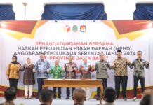 Pj Wali Kota Bekasi Tandatangani NPHD Pendanaan Pemilukada 2024