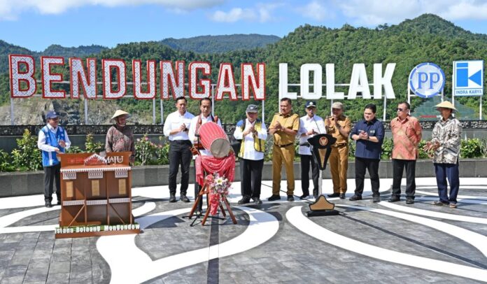 FOTO 26 Febr_Presiden Jokowi meresmikan Bendungan Lolak di Kabupaten Bolaang Mongondow, Provinsi Sulawesi Utara. dok. setpres