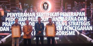 Dua Bandara Angkasa Pura Airports Terima Sertifikat Pencegahan Terorisme