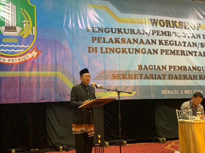FOTO 2 Mei_Bekasi_Workshop Pengukuran, Pembobotan progres Fisik Pelaksanaan Kegiatan Sub Kegiatan di Lingkungan Pemerintah Kota Bekasi. (dok. humaskotabekasi) 1