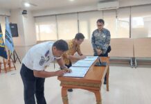 Ditjen Hubla Tandatangani Basta Pelabuhan Teluk Palu