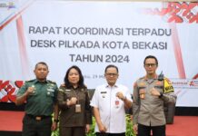 Penjabat Wali Kota Buka Rakor Terpadu Desk Pilkada Kota Bekasi Tahun 2024