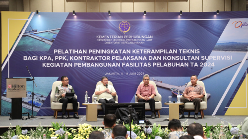 FOTO 13 Juni_Pelatihan Peningkatan Keterampilan Teknis bagi KPA, PPK, Kontraktor Pelaksana dan Konsultan Supervisi Kegiatan Pembangun Fasilitas Pelabuhan Tahun Anggaran 2024.