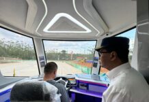 Menhub Lakukan Uji Coba Trem Otonom di IKN