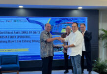 ASDP Tingkatkan Keselamatan dan Kesehatan Kerja dengan Sertifikasi SMK3 di Tiga Cabang