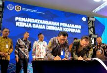 Ditjen Hubdat dan Koperasi Tanda Tangan PKS Penggunaan Area UMKM di Terminal Leuwipanjang