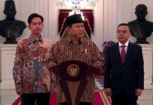 Presiden Prabowo Umumkan Susunan Kabinet Merah Putih