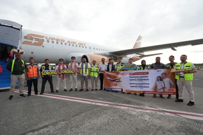 FOTO 10 Nov_Maskapai penerbangan Super Air Jet membuka rute Sorong - Manokwari di Hari Pahlawan, 10 November 2024. (dok. superairjet)