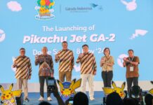 Livery Pikachu Berbatik Garuda Indonesia Wujud Kolaborasi IP Lokal dan Global