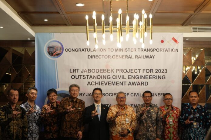 FOTO 15 Nov_Proyek LRT Jabodebek berhasil meraih penghargaan Outstanding Civil Engineering Achievement Award dari Japan Society of Civil Engineers1