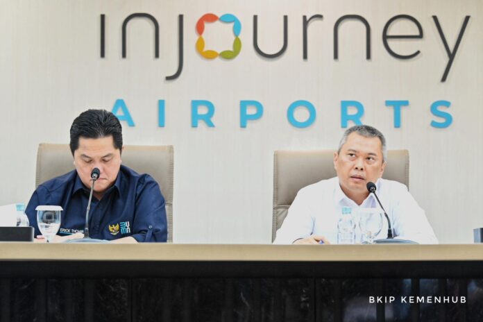 FOTO 21 Des_Menteri Perhubungan Dudy Purwagandhi mendampingi Menteri BUMN Erick Thohir. (dok. kemenhub)