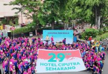 Hotel Ciputra Semarang Rayakan HUT ke-29 dengan Fun Walk di Area Simpang Lima