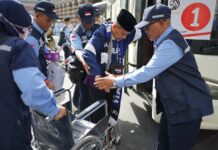 Jemaah Haji Indonesia Gelombang Pertama Tiba di Madinah