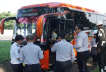 Ditjen Hubdat Periksa 34 Unit Bus di Rest Area KM 45 Tol Jagorawi
