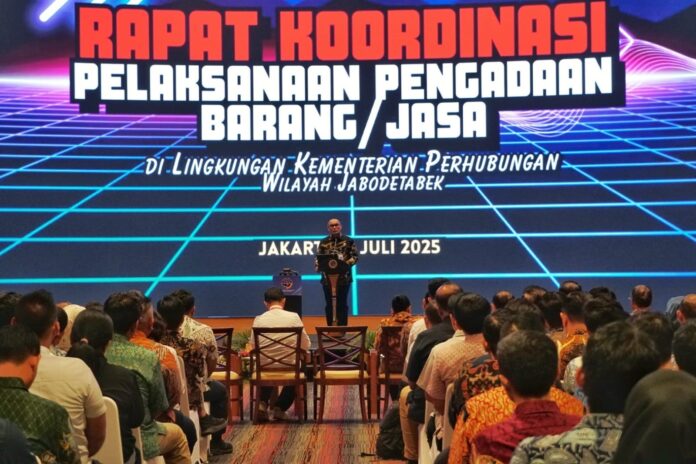 FOTO 4 Juli_Acara Rapat Koordinasi Pelaksanaan Pengadaan Barang Jasa di Kantor Pusat Kementerian Perhubungan. (dok. kemenhub)
