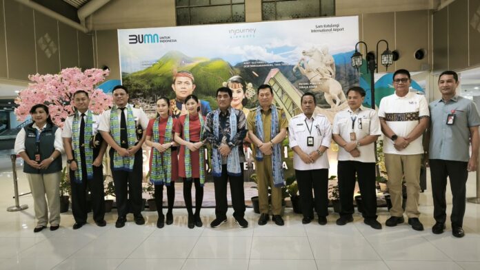 FOTO 8 Juli_Peresmian layanan penerbangan baru yang menghubungkan Manado, Sulawesi Utara dengan Tana Toraja, Sulawesi Selatan. hubud