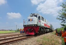 Jalur Kereta Api di Stasiun Pegadenbaru Sudah Bisa Dilalui Kembali