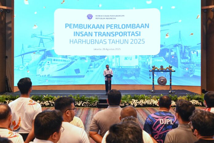 FOTO 26 Agst_Pembukaan Perlombaan Insan Transportasi sebagai rangkaian kegiatan Harhubnas 2025 di Kantor Pusat Kemenhub, Jakarta.