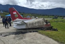 Penerbangan Bandara Ilaga Kembali Normal Usai Pesawat Terbakar