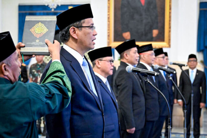 FOTO 8 Sept_Presiden Prabowo Subianto melantik empat jabatan menteri dan satu wakil menteri Kabinet Merah Putih masa jabatan 2024-2029 di Istana Negara, Jakarta. (dok. setpres)