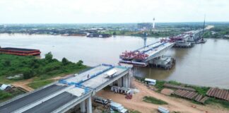 Pembangunan Jalan Tol Palembang – Betung Seksi Kramasan – Pangkalan Balai Capai 85,74%