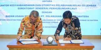 Kemenhub Tandatangan Konsesi Pengusahaan Jasa Kepelabuhanan di Pelabuhan Lembar selama 30 Tahun