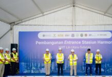 Gubernur Jakarta Resmikan Pembangunan Entrance MRT Stasiun Harmoni