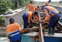 KAI Sumut Pasang 2.293 Bantalan Sintetis di 48 Jembatan