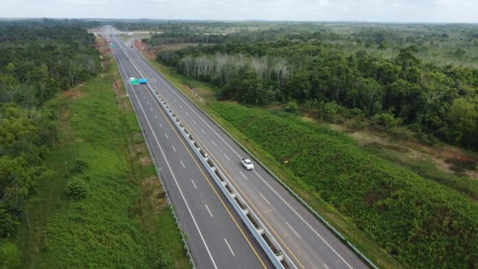 FOTO 19 Mei_Salah satu ruas Jalan Tol Trans Sumatera (JTTS), yaitu Jalan Tol Indralaya - Prabumulih di Sumatra Selatan. dok. hutamakarya