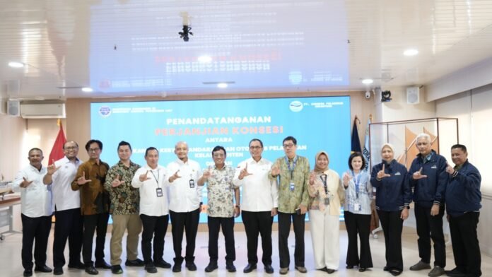 FOTO 27 Mei_Kantor Kesyahbandaran dan Otoritas Pelabuhan (KSOP) Kelas I Banten resmi menjalin kerja sama konsesi dengan PT Chandra Pelabuhan Nusantara. hubla