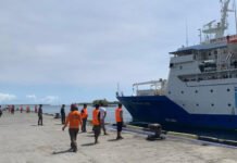 KM Tatamailau Singgah Perdana di Pelabuhan Tobelo