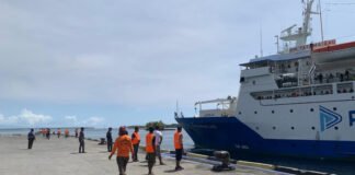 KM Tatamailau Singgah Perdana di Pelabuhan Tobelo