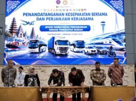 BPSDM Perhubungan MoU dengan Sembilan Pemda Jawab Tantangan Transportasi Masa Depan