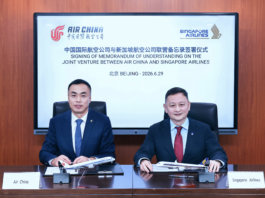 Air China dan Singapore Airlines Tandatangan MoU Pererat Kerja Sama Komersial