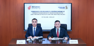 Air China dan Singapore Airlines Tandatangan MoU Pererat Kerja Sama Komersial