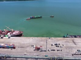 Pelindo Resmi Lepas Ekspor Perdana Pakai Kapal PT Pulau Laut Line