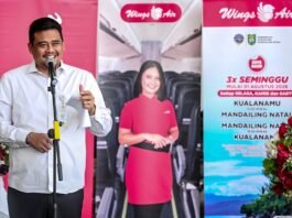 Bandara Kualanamu Resmi Terbangkan Wings Air Rute ke Madina