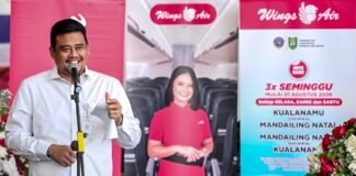 Bandara Kualanamu Resmi Terbangkan Wings Air Rute ke Madina
