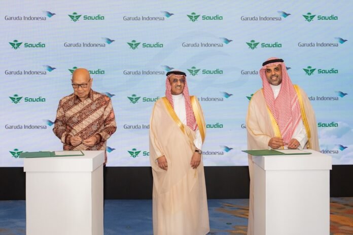 FOTO 31 Agustus_Penandatanganan Joint Business Framework Agreement antara PT Garuda Indonesia (Persero) Tbk. (GIAA) dan Saudia Airlines