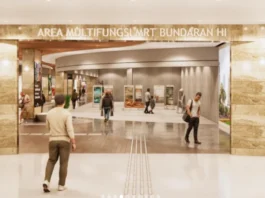 Konstruksi Ruang Multifungsi dan Entre Baru MRT Jakarta Stasiun Bundaran HI – Bank Jakarta Capai 23,52%