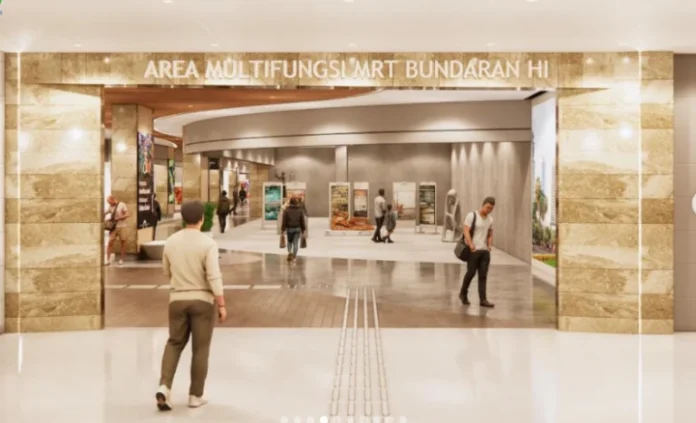 FOTO-13-Mei_Ilustrasi area Extended Concourse atau ruang multifungsi dan entre baru stasiun MRT Jakarta. dok. instagrammrtjakarta