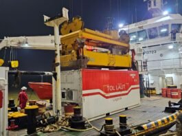 Kemenhub Kirim KN Kunyit Angkut Reefer Container ke Ring 1 Area Operasi untuk Insiden KMP Virgo Transport 8