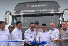 DAMRI Resmi Hubungkan Purussibau dan Kuching Malaysia